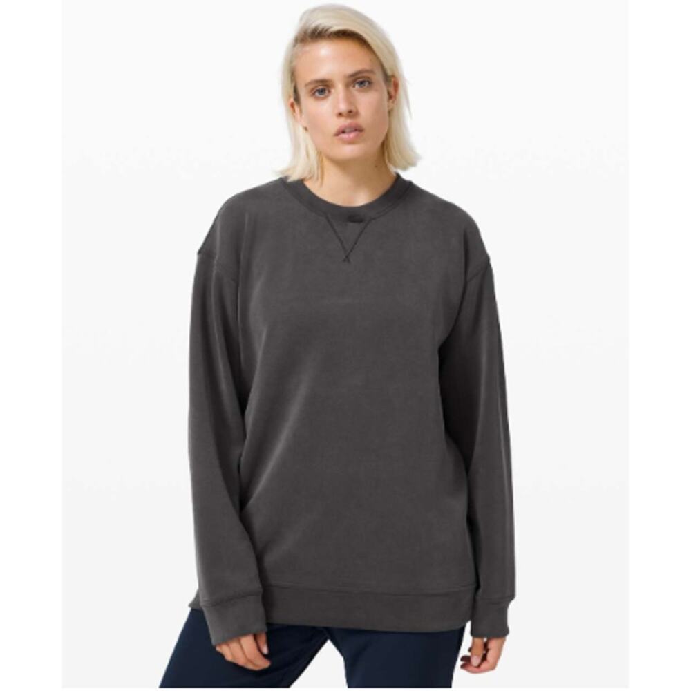 Lululemon All Yours Crew Sweatshirt Sandwash Graphite Grey Modal‎ Athleisure 4